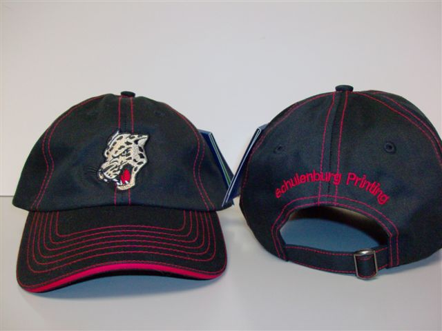 sample of caps that will be given away on Sunday